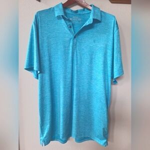 Ariat Tek Mens Fitted Lightweight Short Sleeve Collared Polo Blue Size XL